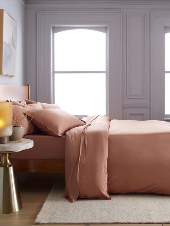 Bamboo Duvet Cover Set in Walnut NWT - Quince Organic Bamboo Duvet Cover Set - Full/Queen